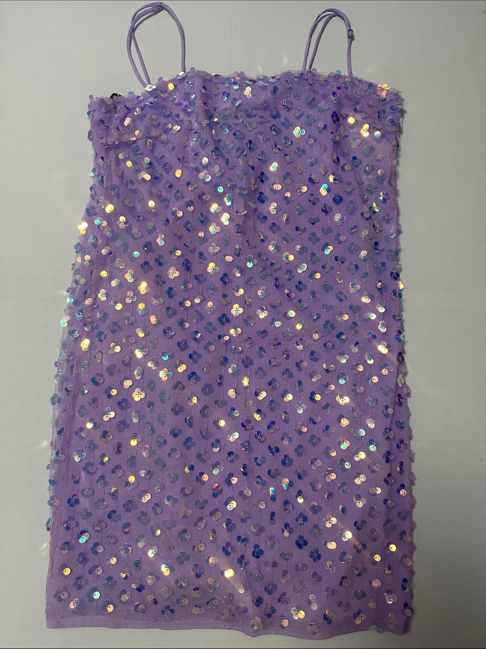 Forever 21 Girls' Lavender Sequin Slip Dress